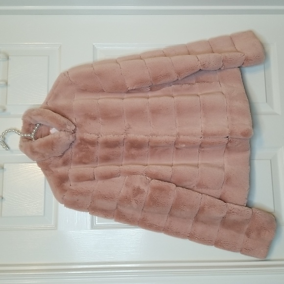 Donna Slayers Fabulous Furs Blush Pink Posh Jacket Size Small - Picture 3 of 11